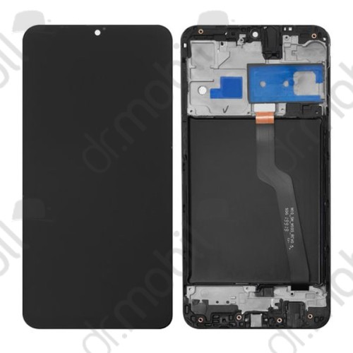Kijelző érintőpanel LCD Samsung Galaxy A10 (SM-A105F) fekete komplett kerettel